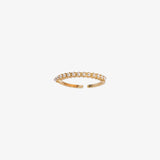 Mini Pearl Open Ring in Gold
