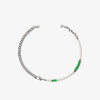 Asymmetrical Green Beads Necklace