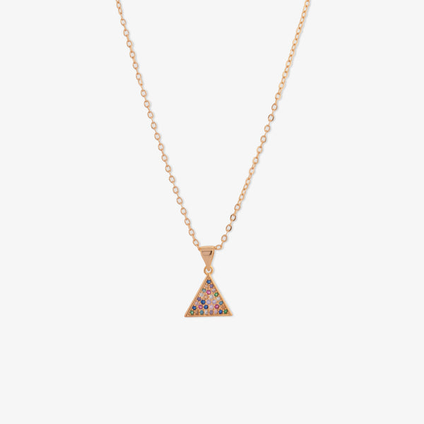 Charm Diamond Triangle Necklace