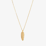 Feather Necklace in Gold