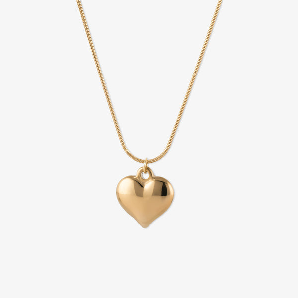 Mini Golden Drop Heart Necklace