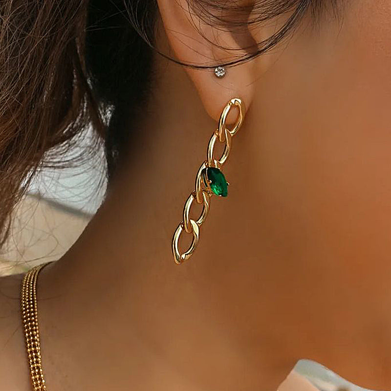 Emerald Drop Earrings