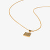 Golden Pavé Diamond Square Necklace