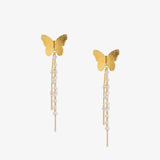 Butterfly Pearl Pendant Earrings