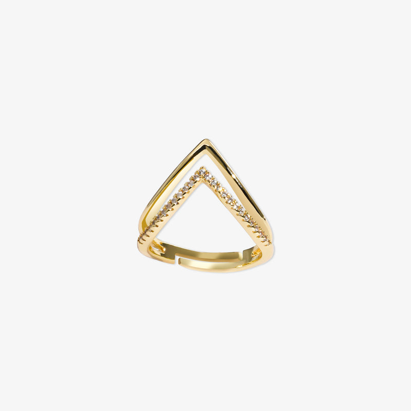 Pavé Diamond Wishbone Ring