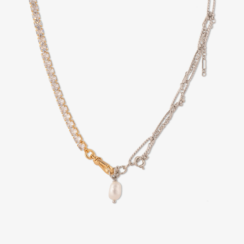 Asymmetrical Crystal Necklace