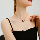 Large Golden Heart Necklace