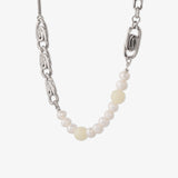Silver Chain with Pearl Necklace