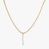 Pearl Line Pendant Necklace