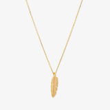Feather Necklace in Gold