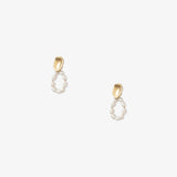 Organic Pearl Hoop Earrings