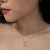 Carved Rectangular Necklace Mini