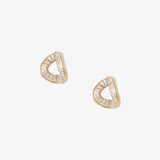 Minimalist Cubic Zirconia Studs Earrings in Gold