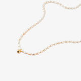 Pearl With Golden Ball Choker