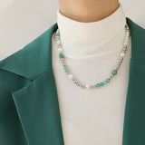 Green Ray Bean Necklace